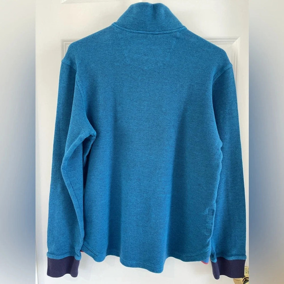 Robert Graham Pull Over Half Zip Long Sweater In Blue Size S - Picture 2 of 8